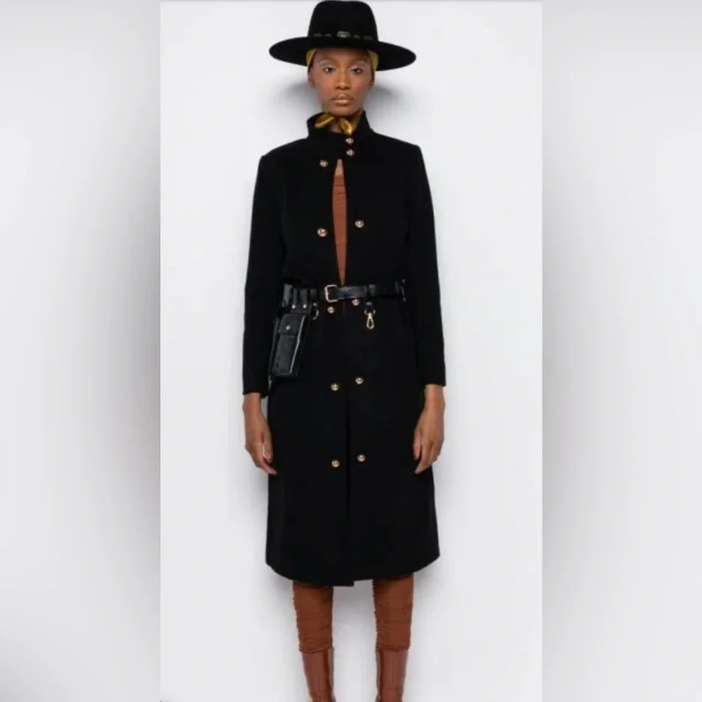 AKIRA BERLIN TRENCH JACKET WITH UTILITY BELT SIZE: XL - Picture 2 of 16